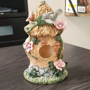 Charming Fairy House with Pink Flowers